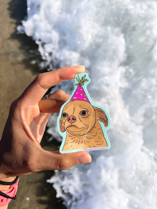 Party Pupper Sticker